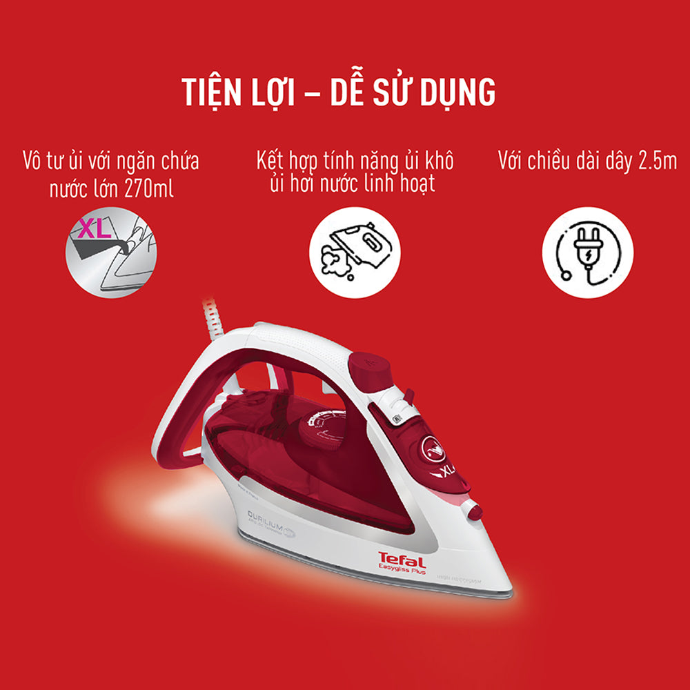 Bàn ủi hơi nước Tefal EasyGliss Plus - FV5717E0