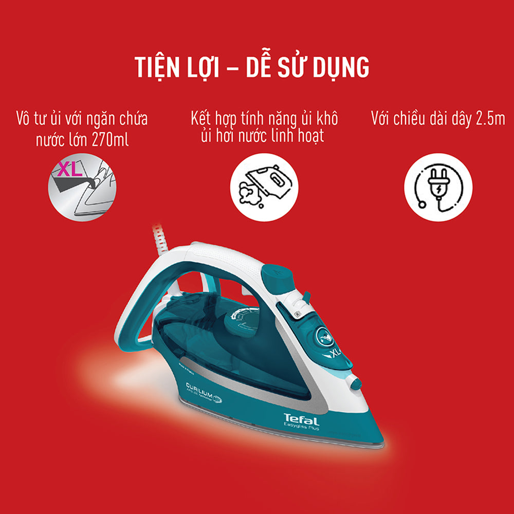 Bàn ủi hơi nước Tefal EasyGliss Plus - FV5737E0