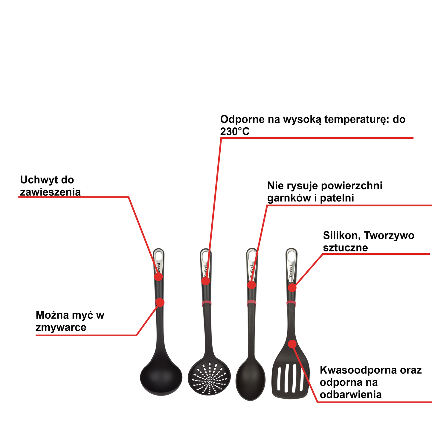 Bộ dụng cụ bếp cao cấp 4 món Tefal Ingenio K206S414