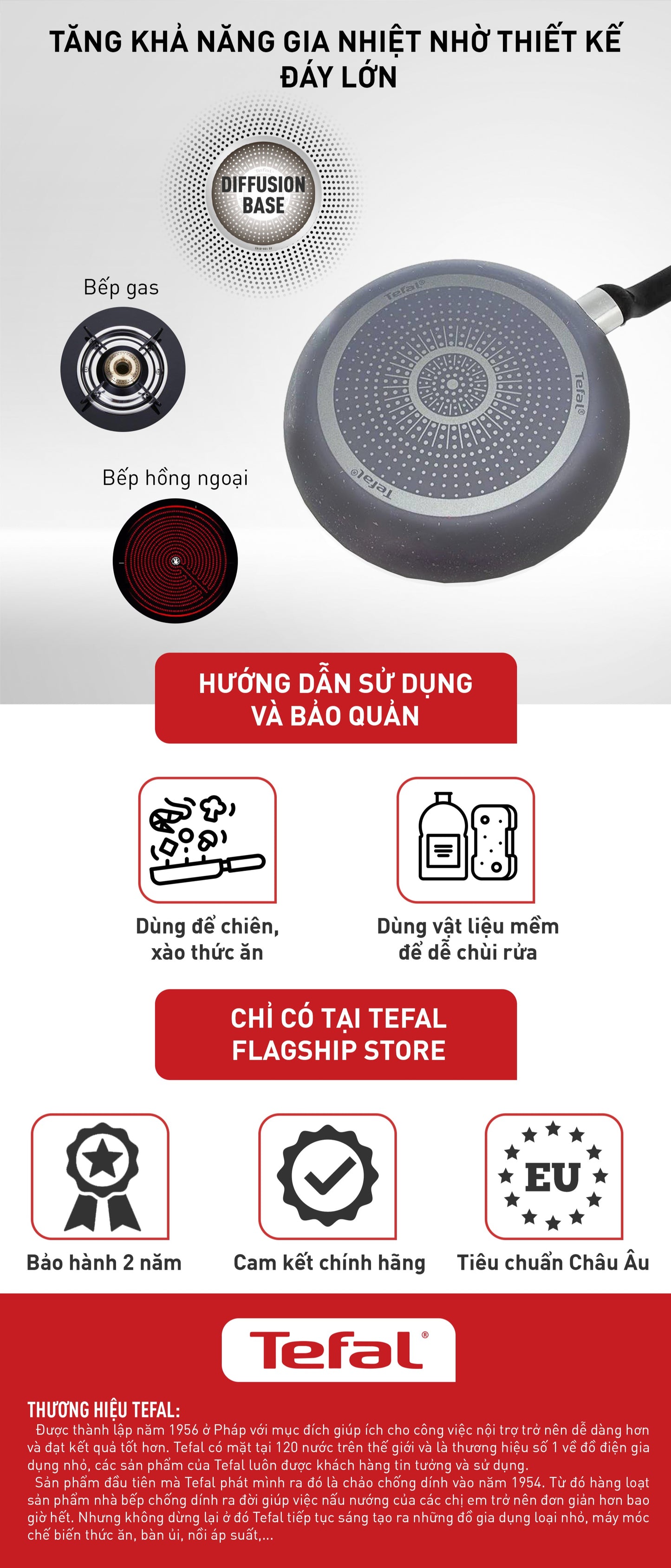 Chảo chiên Tefal Natura 20cm/24cm/28cm B2260695 B2260495 B2260295