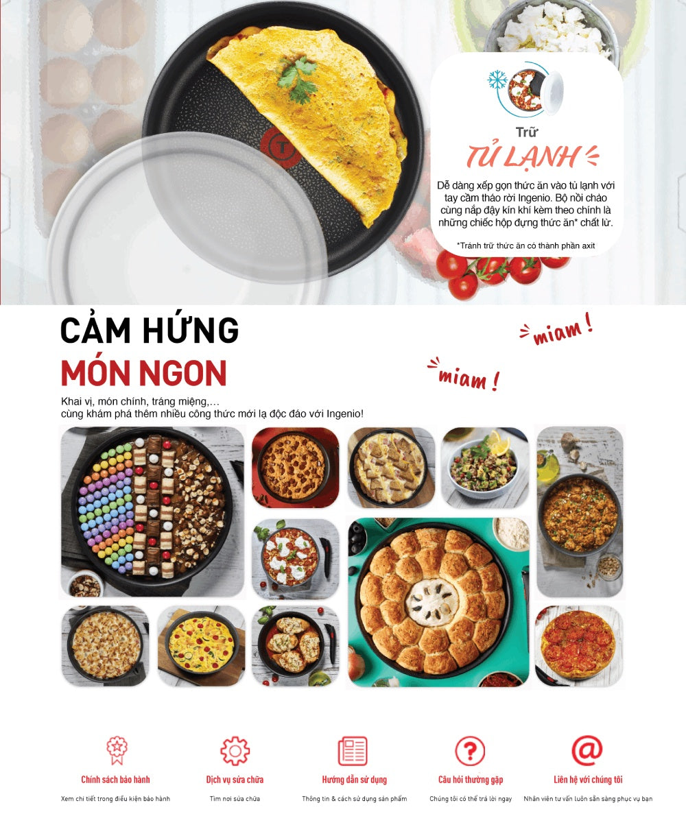 Bộ nồi chảo cán rời 5 món Tefal Ingenio Resource L6759522