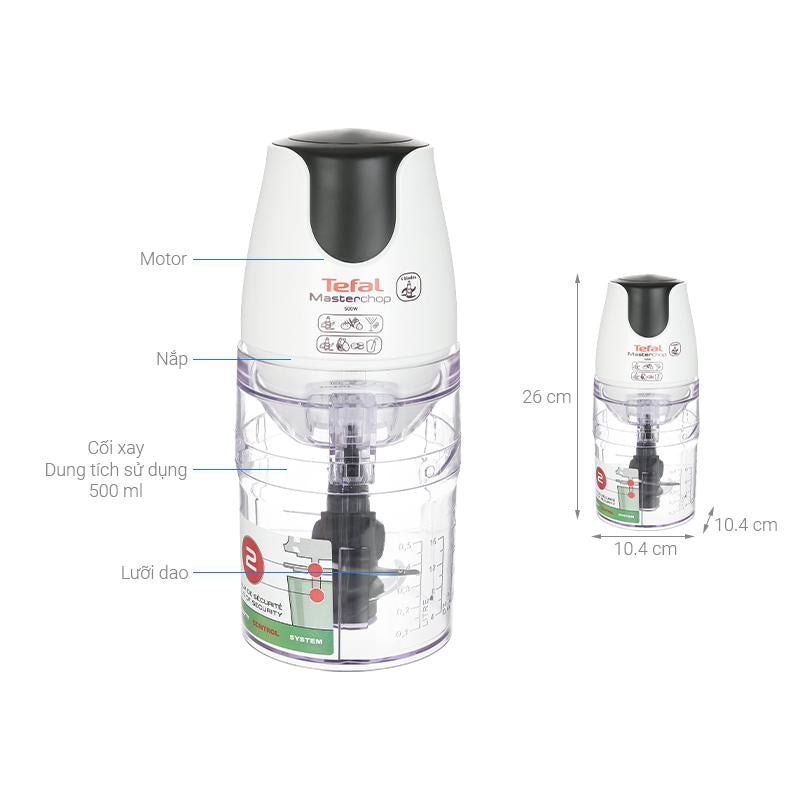 Máy xay thực phẩm Tefal MB450B38 - 500W, 500mL