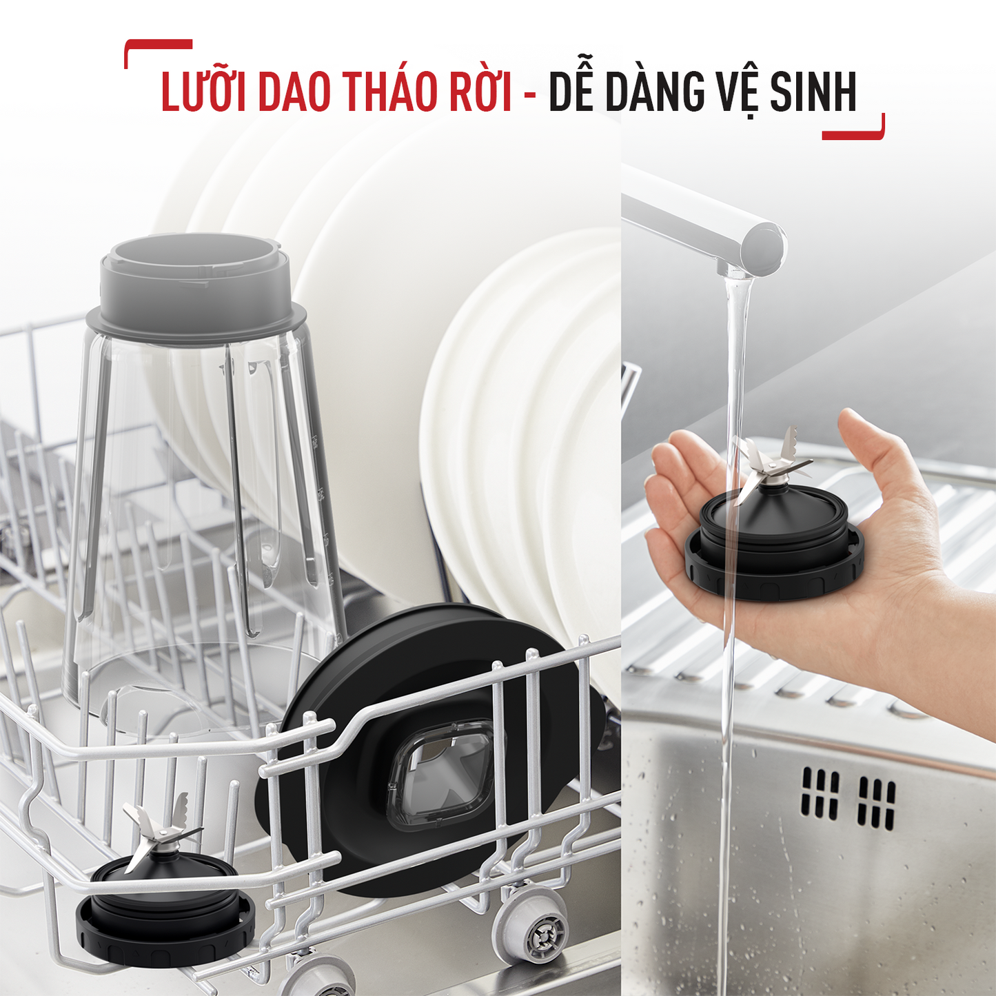 Máy xay sinh tố Tefal BlendForce BL42S166 - 600W, cối nhựa