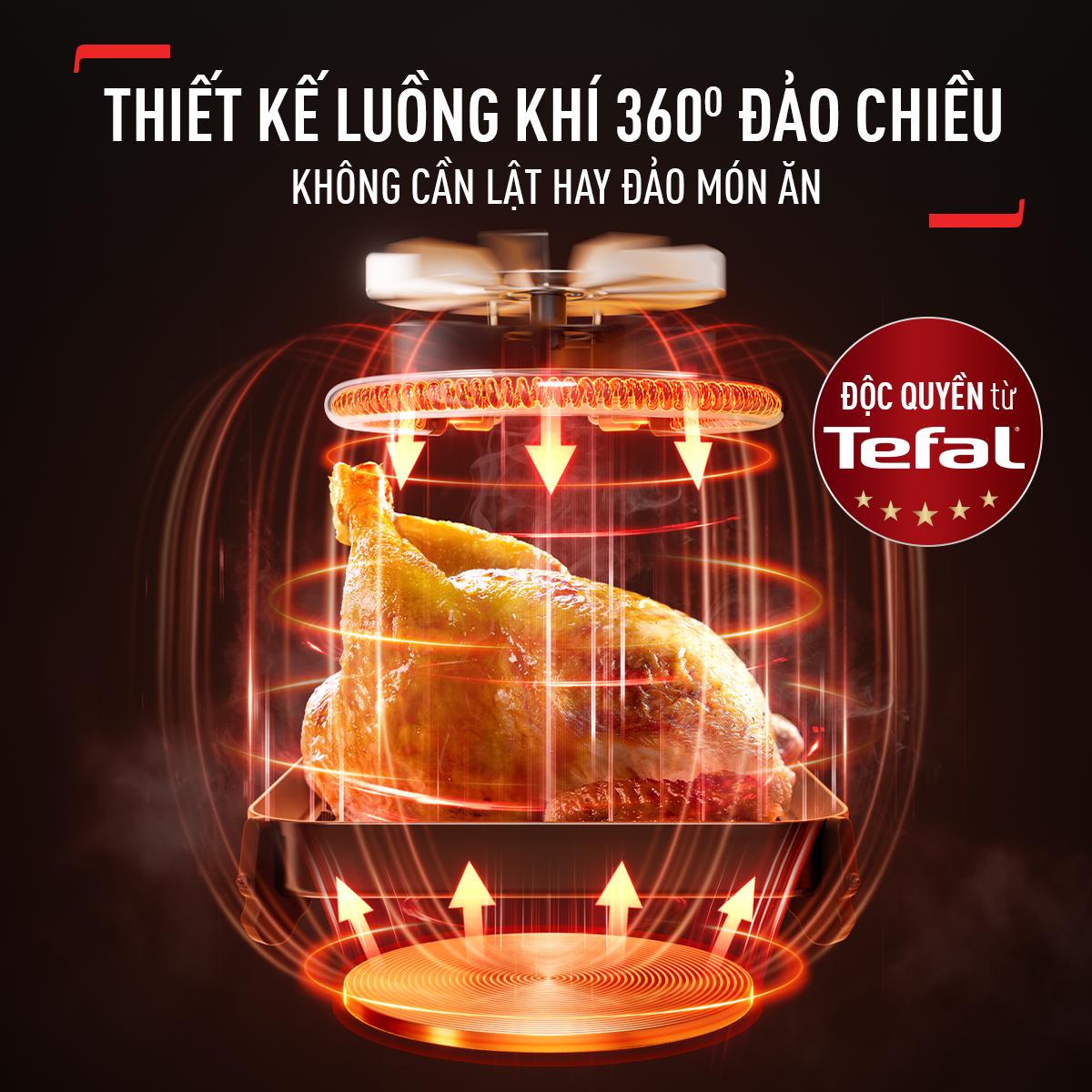 Nồi chiên không dầu Tefal Window white EY8211Y0 - 6L - Điện tử