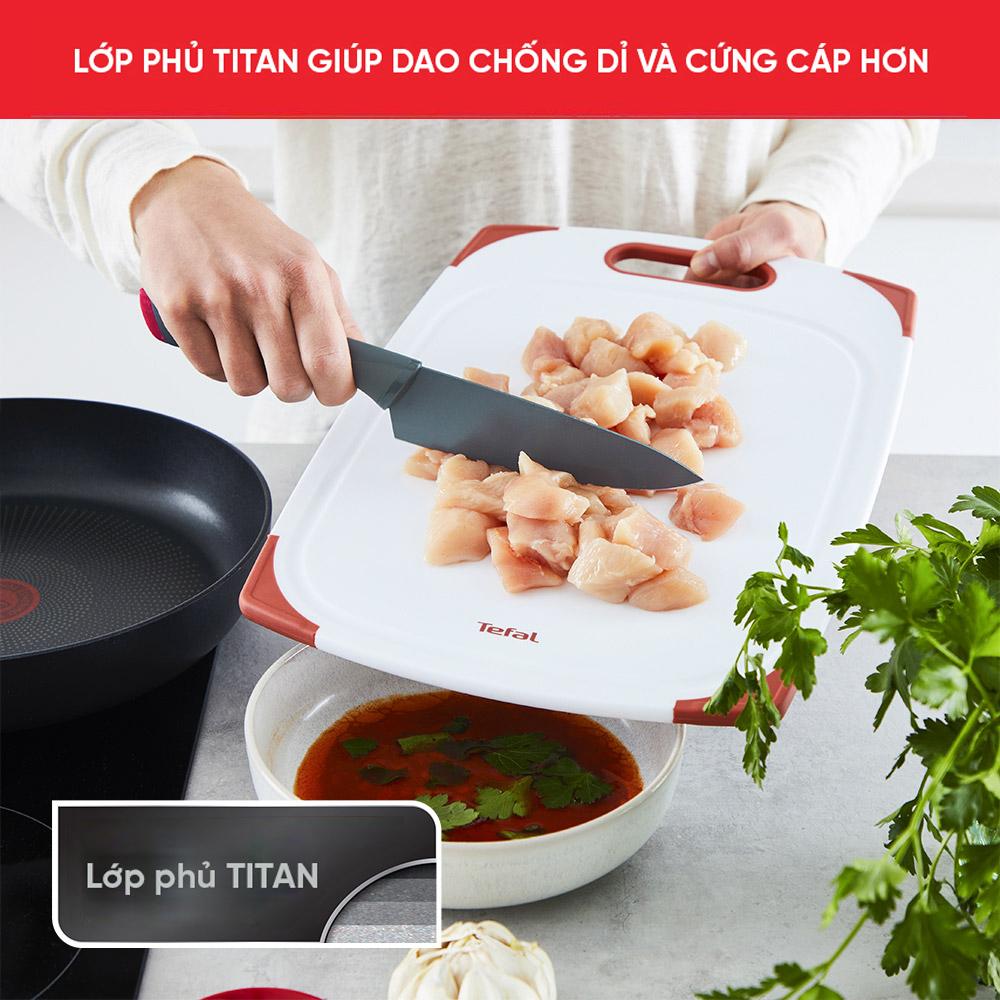 Dao làm bếp phủ Titanium Tefal Fresh Kitchen K1220205 - 20cm