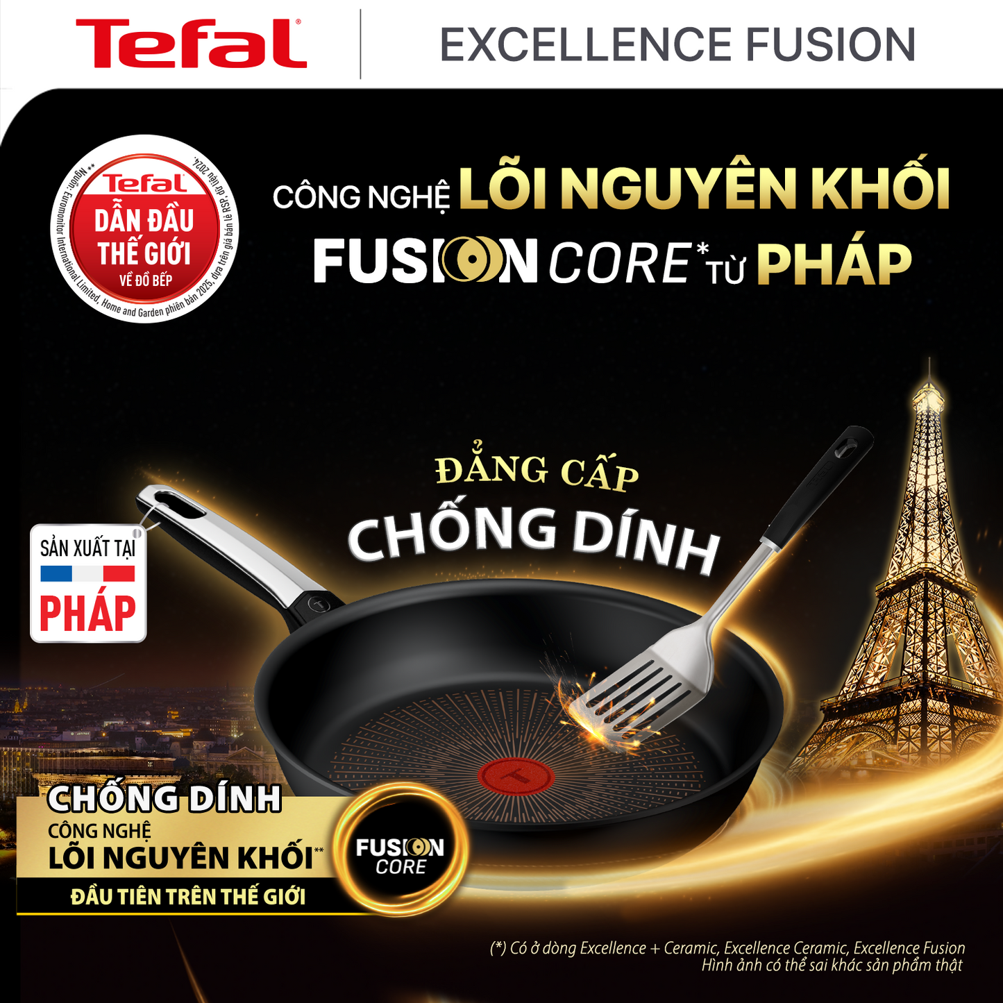 Chảo chống dính cao cấp Tefal Excellence Fusion, Fusion Core