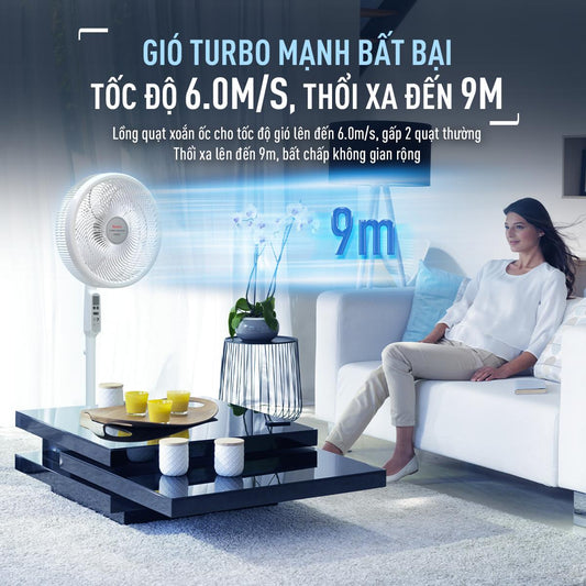 Quạt đứng TEFAL Turbo Silence Extreme VH699690 - Trắng