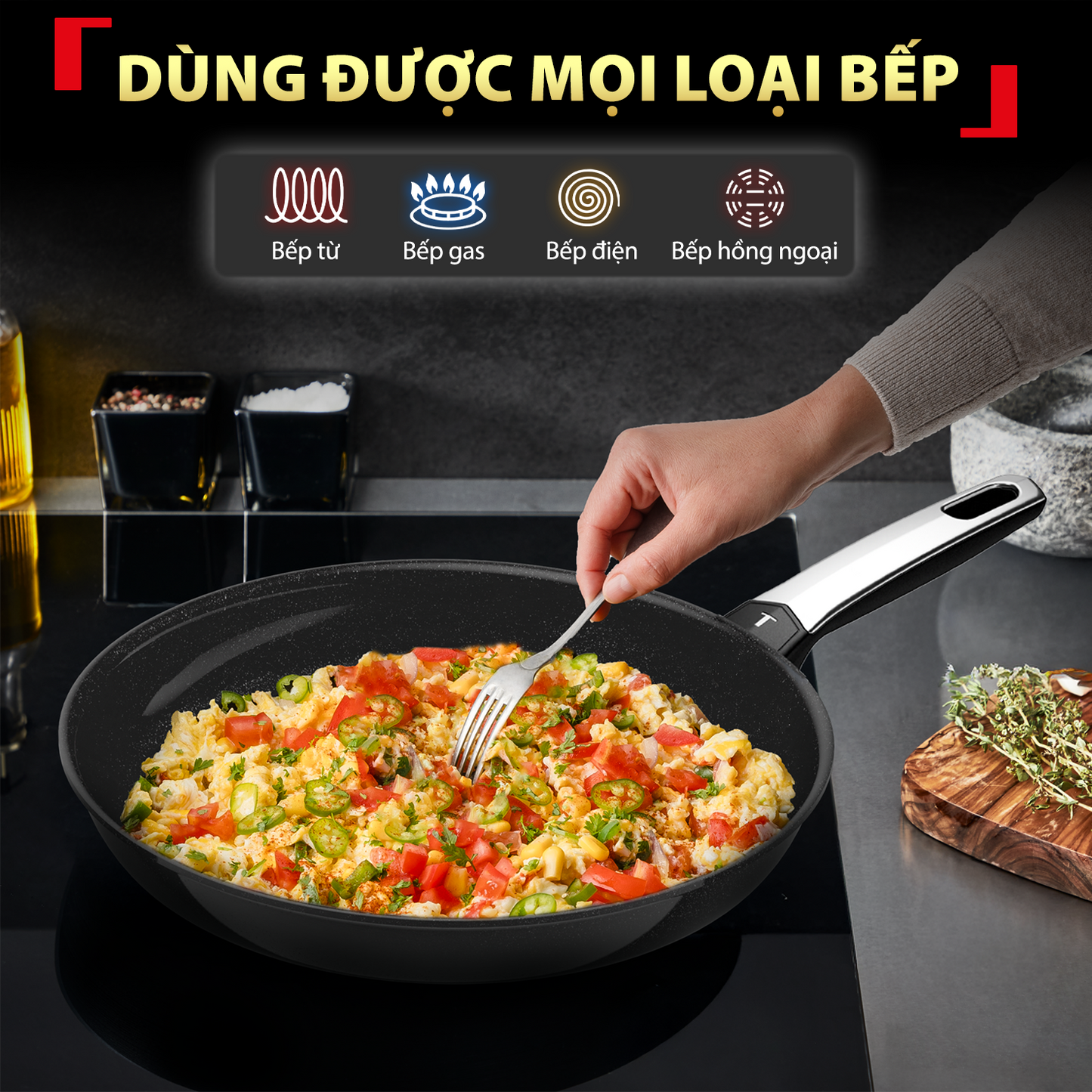 Chảo chống dính cao cấp Tefal Excellence Fusion, Fusion Core