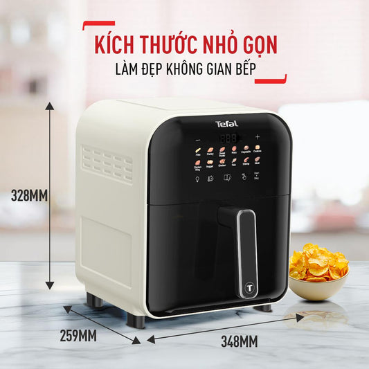 Nồi chiên không dầu Tefal Window white EY8211Y0 - 6L - Điện tử