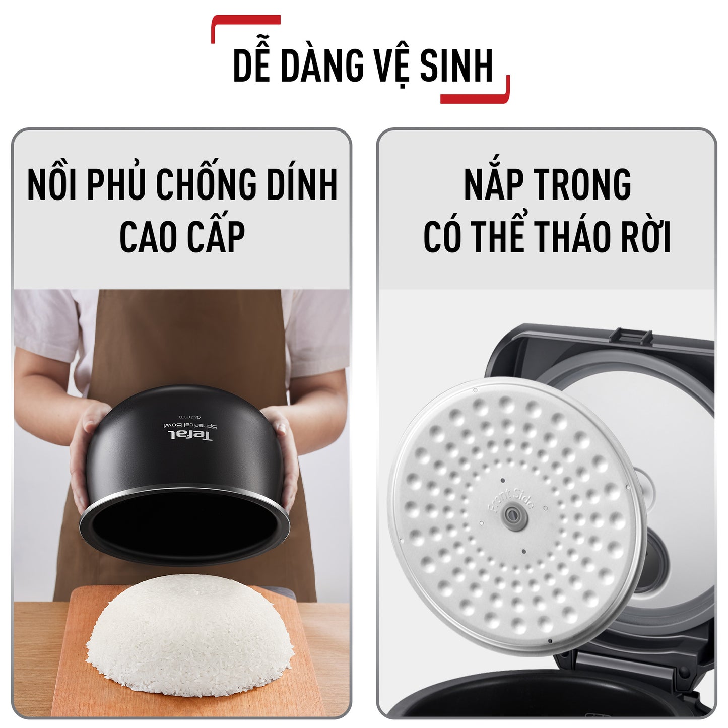 Nồi cơm điện tử Tefal EasyRice Max RK737868 - 1.8L