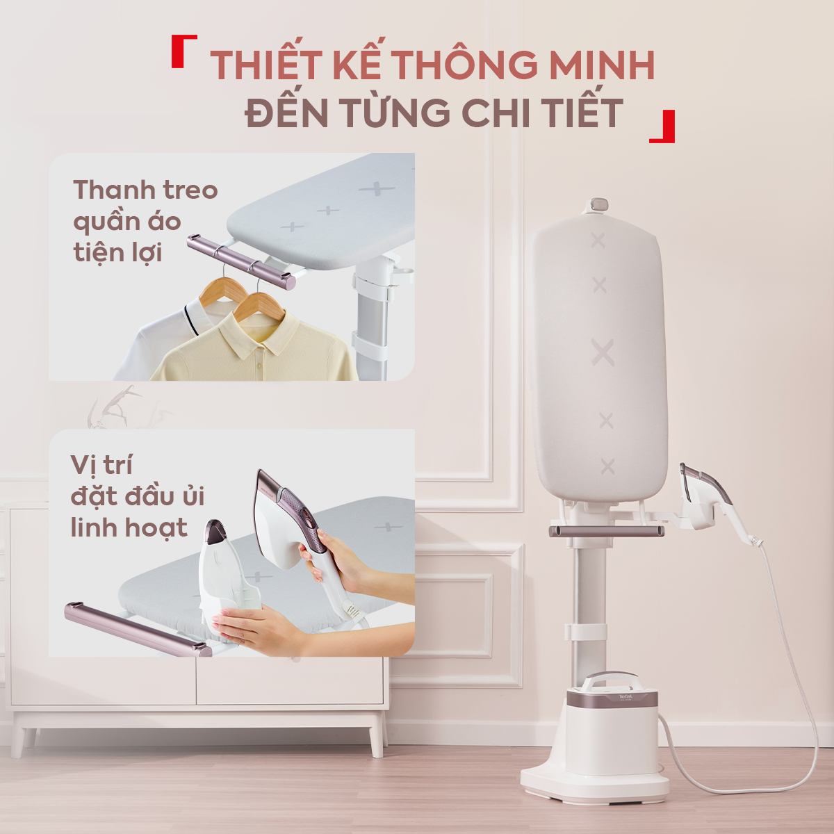 Bàn ủi hơi nước đứng Tefal IXEO Vision QT1811E0