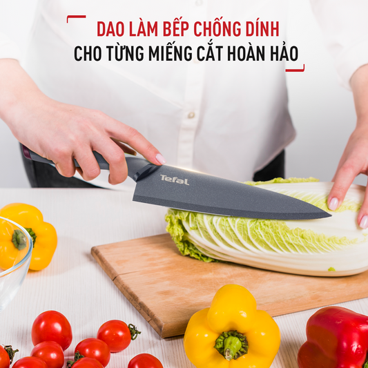 Dao làm bếp phủ Titanium Tefal Fresh Kitchen K1220205 - 20cm