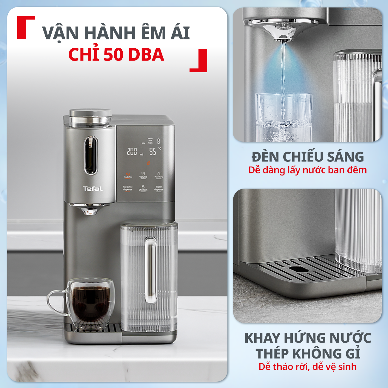 Máy lọc nước đa năng (có pha trà và cà phê) Pure Water Plus