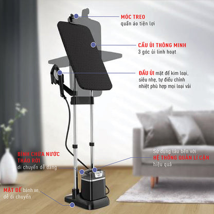 Bàn ủi hơi nước đứng Tefal IXEO Plus QT1510E0