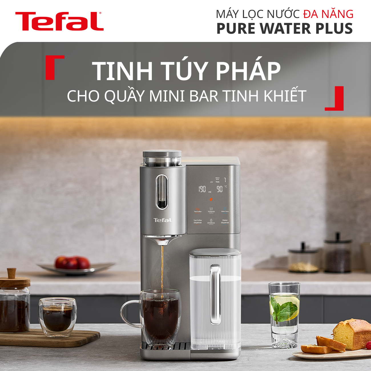 Máy lọc nước đa năng (có pha trà và cà phê) Pure Water Plus