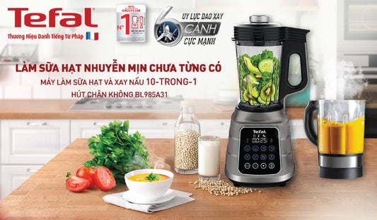 Máy xay sinh tố và làm sữa hạt đa năng Tefal UBB BL985A31 - 1300W - 2 cối