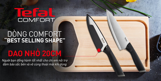 Dao làm bếp Tefal Comfort K2213204 - 20cm