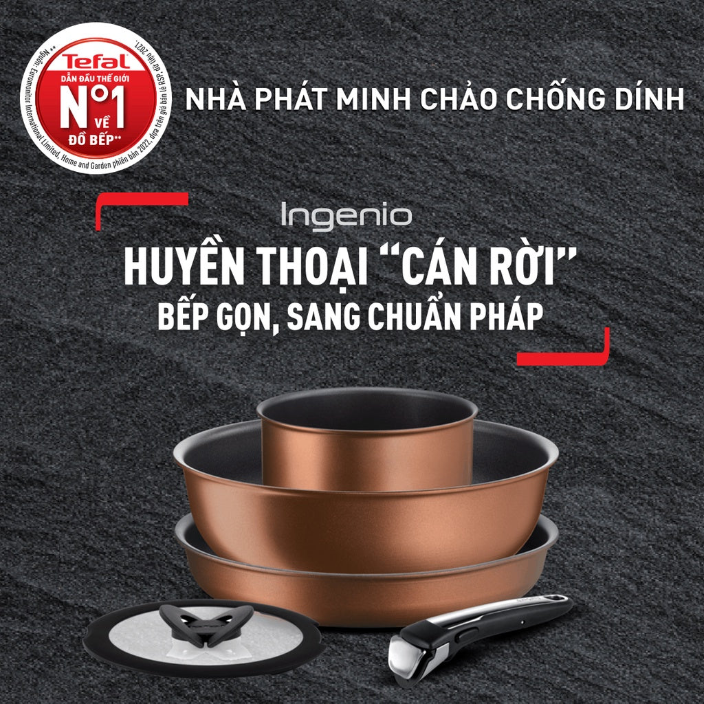 Bộ nồi chảo cán rời 5 món Tefal Ingenio Resource L6759522