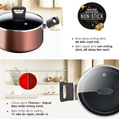 Nồi thân cao Tefal Day By Day 22cm