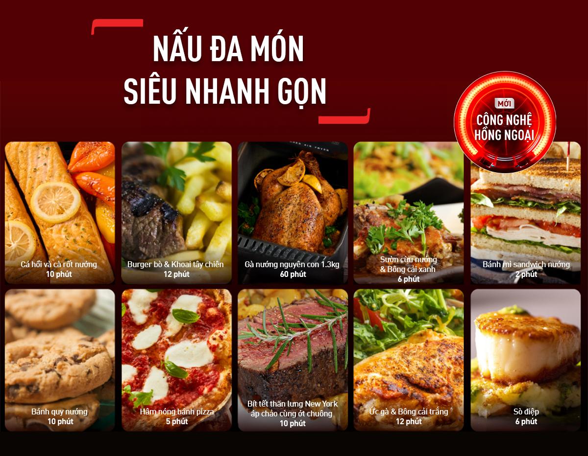 Nồi chiên không dầu Tefal Window EY821868 - 6L - Điện tử