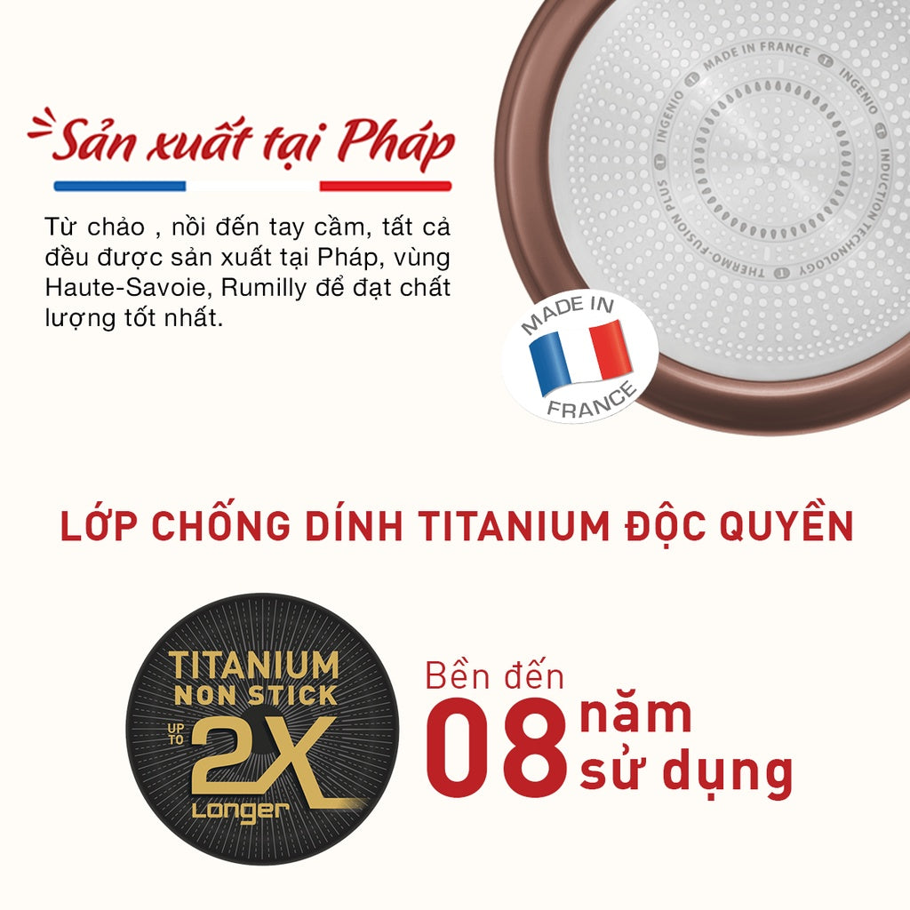 Bộ nồi chảo cán rời 5 món Tefal Ingenio Resource L6759522