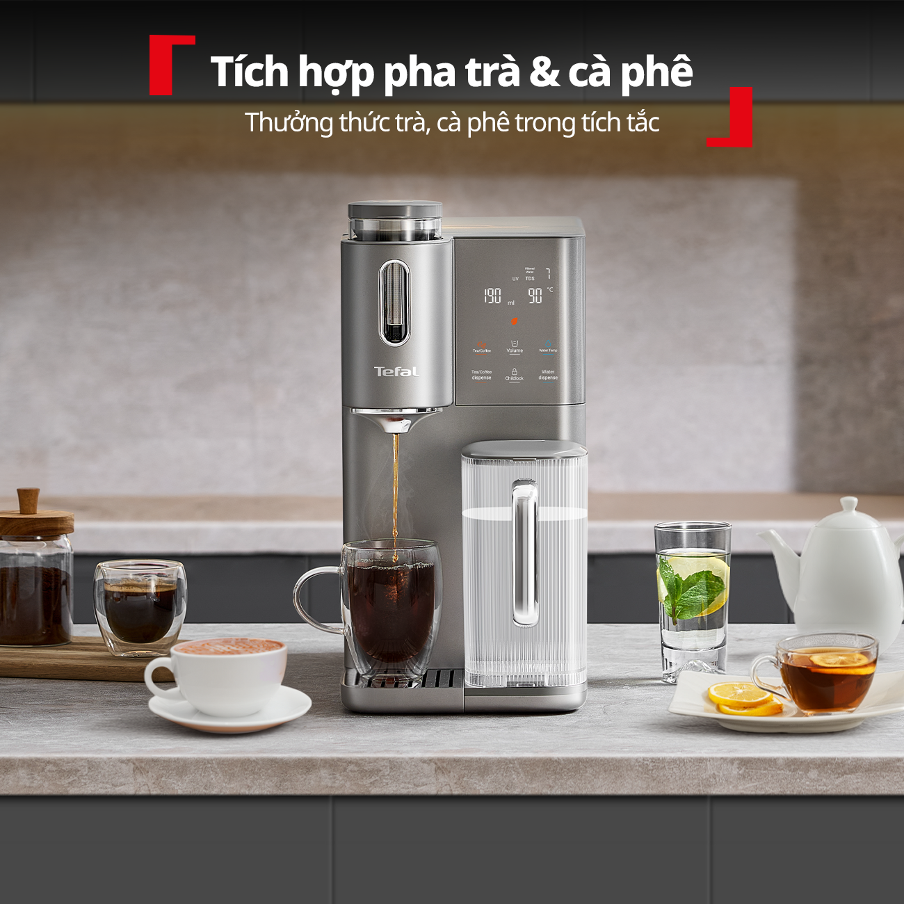 Máy lọc nước đa năng (có pha trà và cà phê) Pure Water Plus