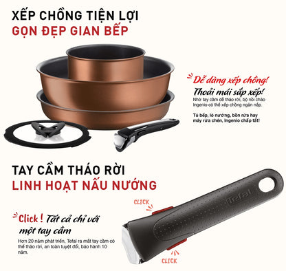 Bộ nồi chảo cán rời 5 món Tefal Ingenio Resource L6759522