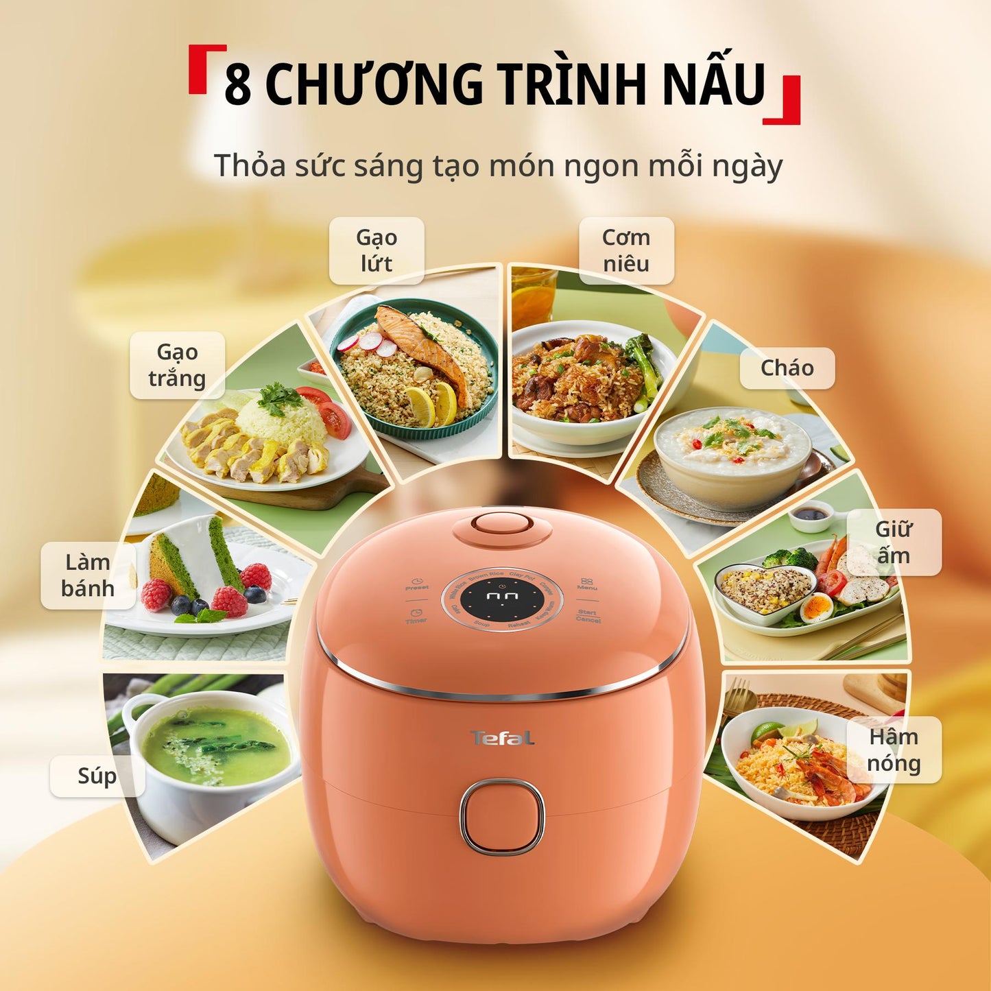 Nồi cơm điện tử Mini Tefal POP RK5352Y0/RK535TY0/RK535AY0/RK5354Y0
