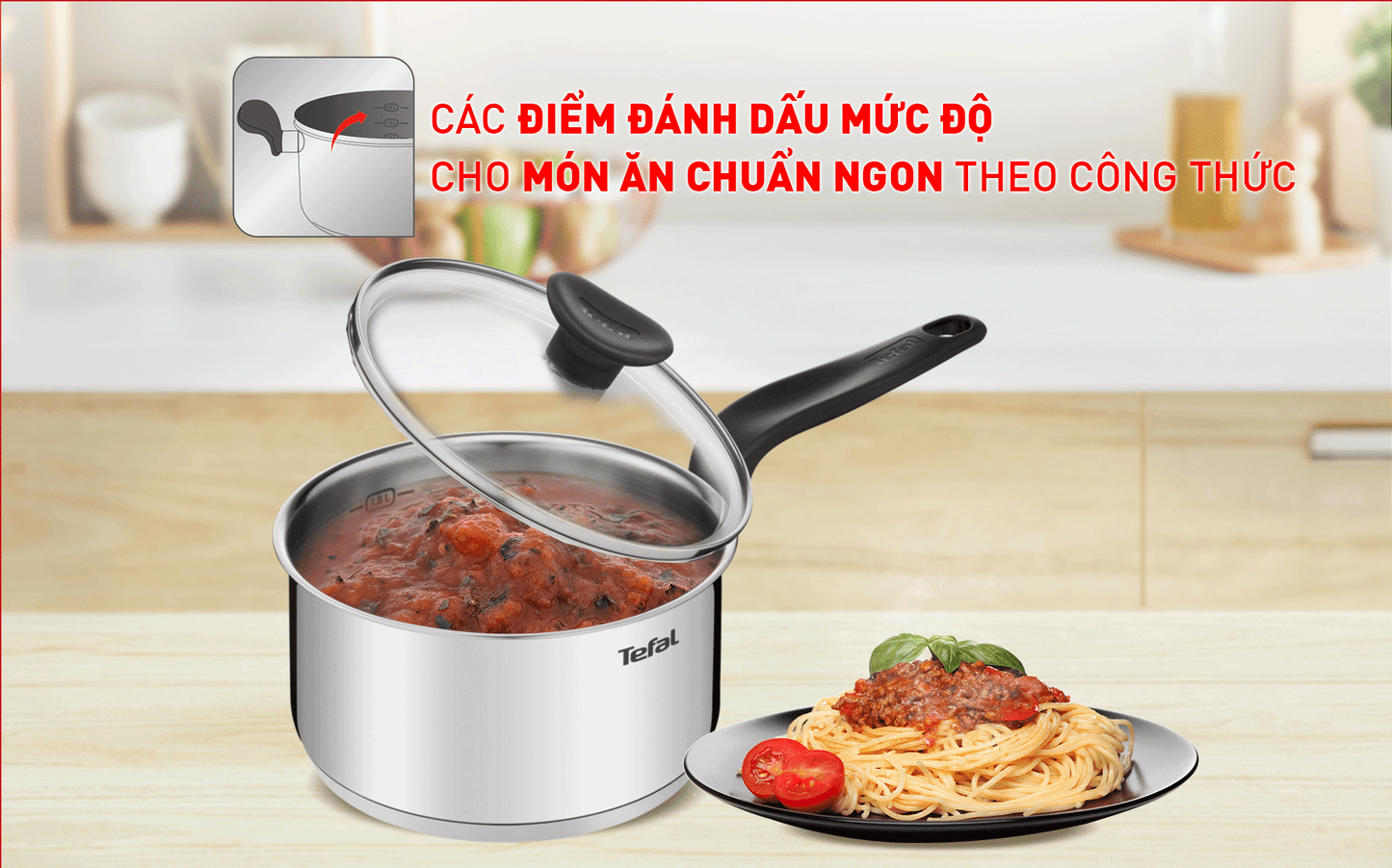 Nồi cán dài/ quánh Tefal Primary 16cm