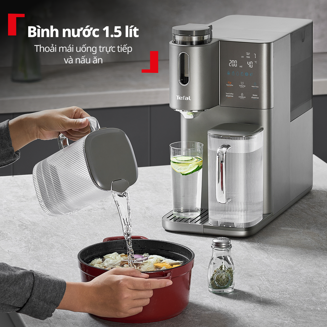Máy lọc nước đa năng (có pha trà và cà phê) Pure Water Plus