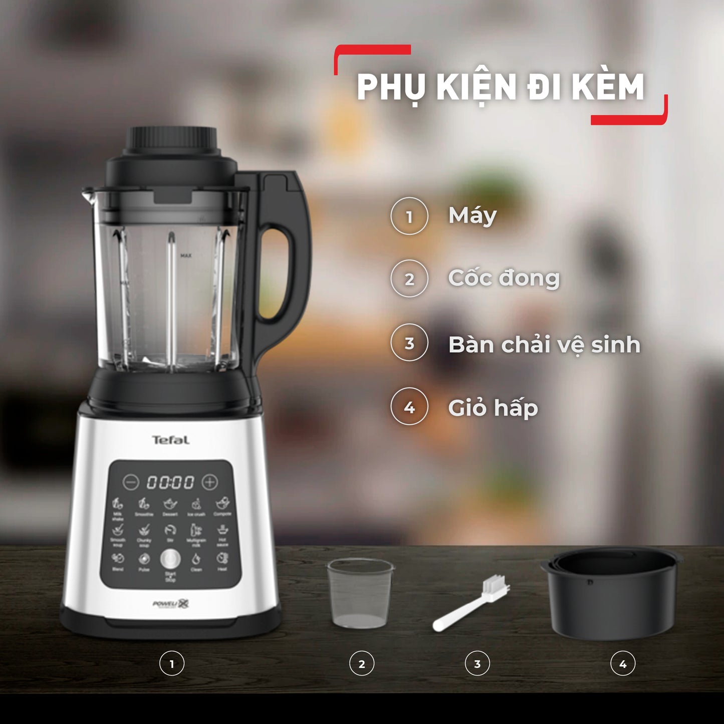 Máy xay sinh tố và làm sữa hạt đa năng Tefal BL83SD66 - 1400W