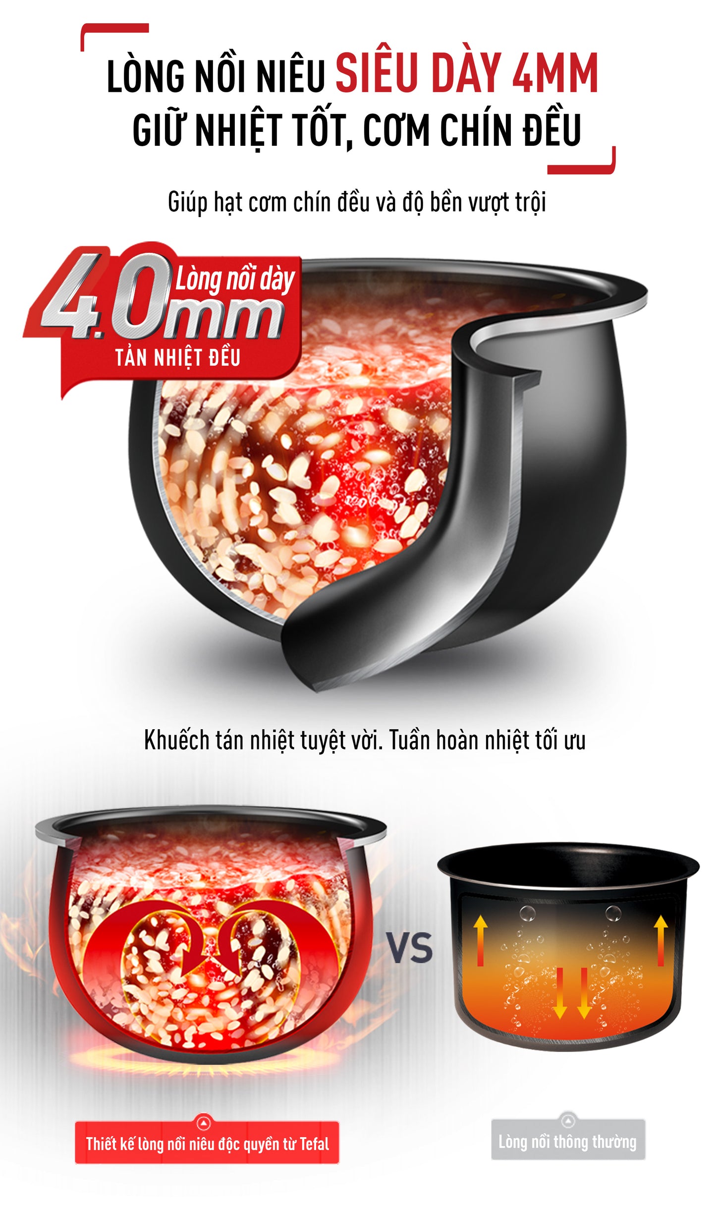 Nồi cơm điện tử Tefal EasyRice Max RK737868 - 1.8L