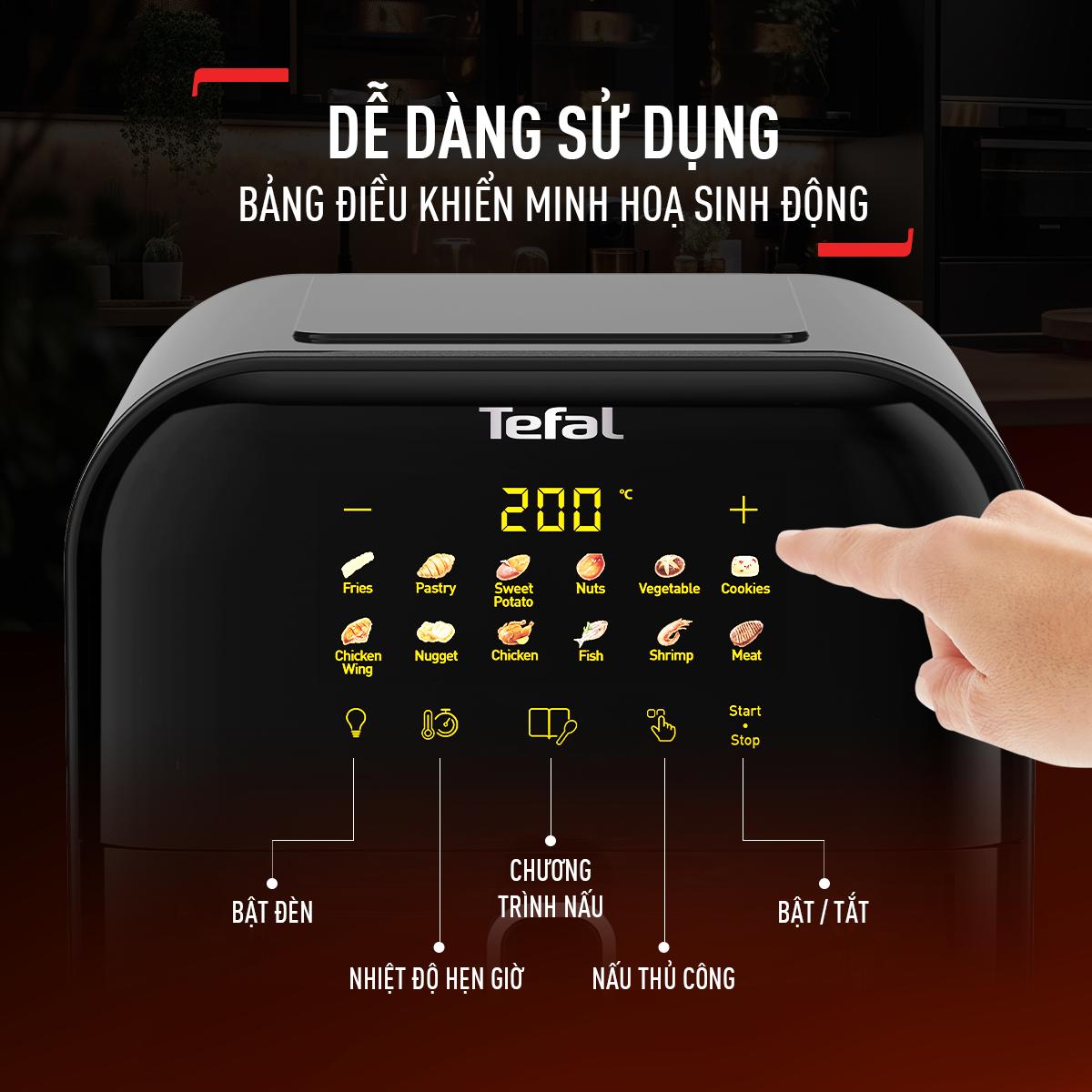 Nồi chiên không dầu Tefal Window EY821868 - 6L - Điện tử