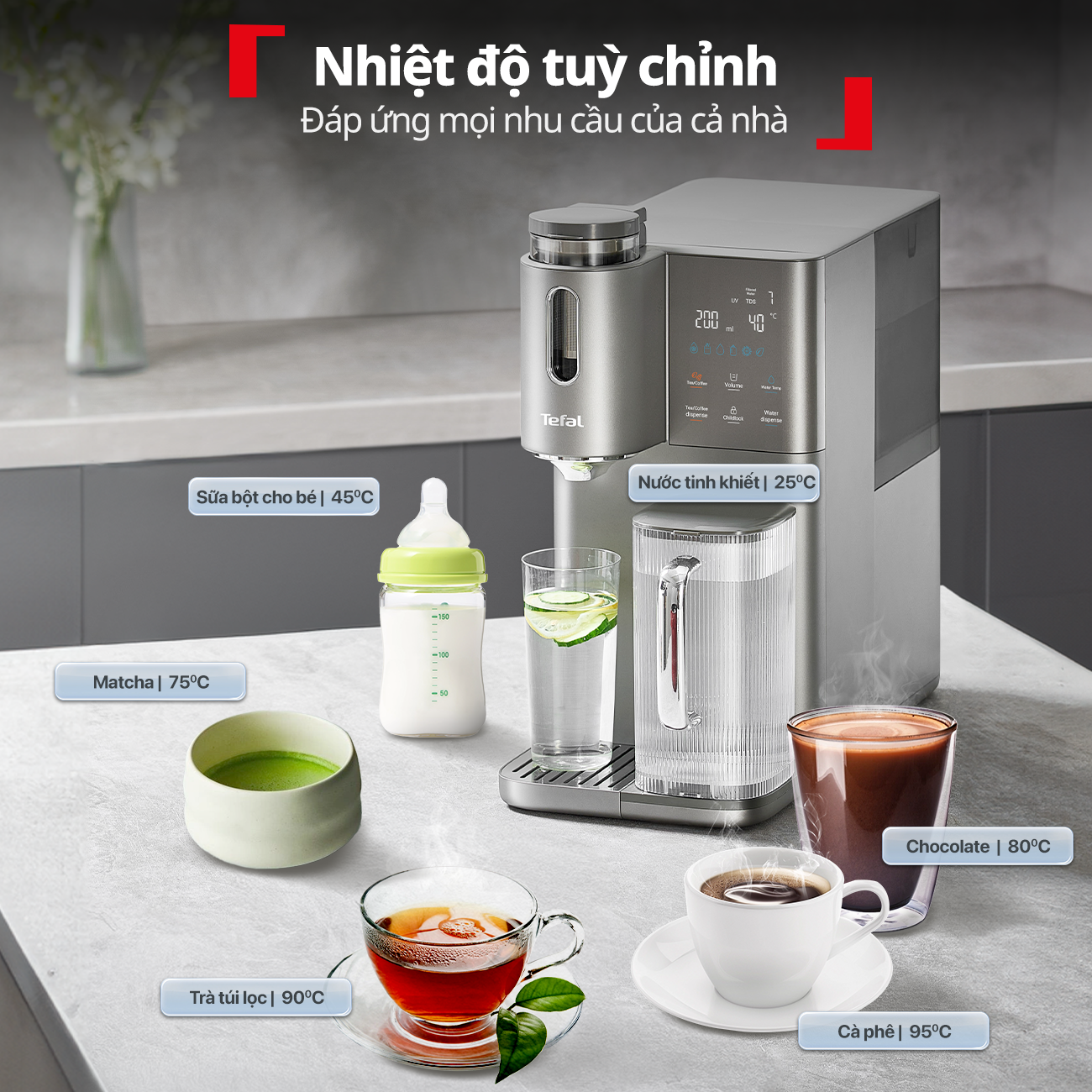 Máy lọc nước đa năng (có pha trà và cà phê) Pure Water Plus
