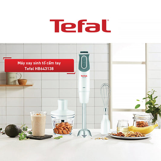 Máy xay sinh tố cầm tay Tefal HB643138 - trắng, 800W