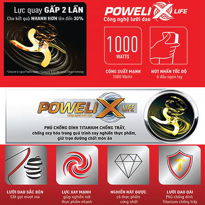 Máy xay sinh tố cầm tay Tefal HB643138 - trắng, 800W