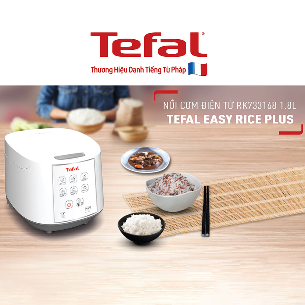 Nồi cơm điện tử Tefal Easy Rice RK733168 - 1.8L