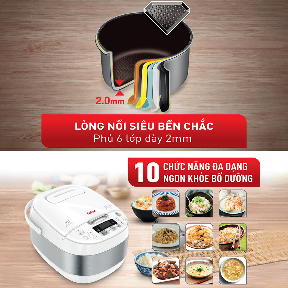 Nồi cơm điện tử Tefal RK752168 - 1.8L