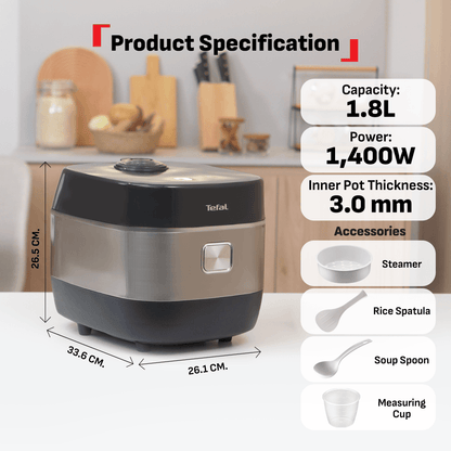 Nồi cơm cao tần Tefal Rice Master Max RK819868 -1.8L