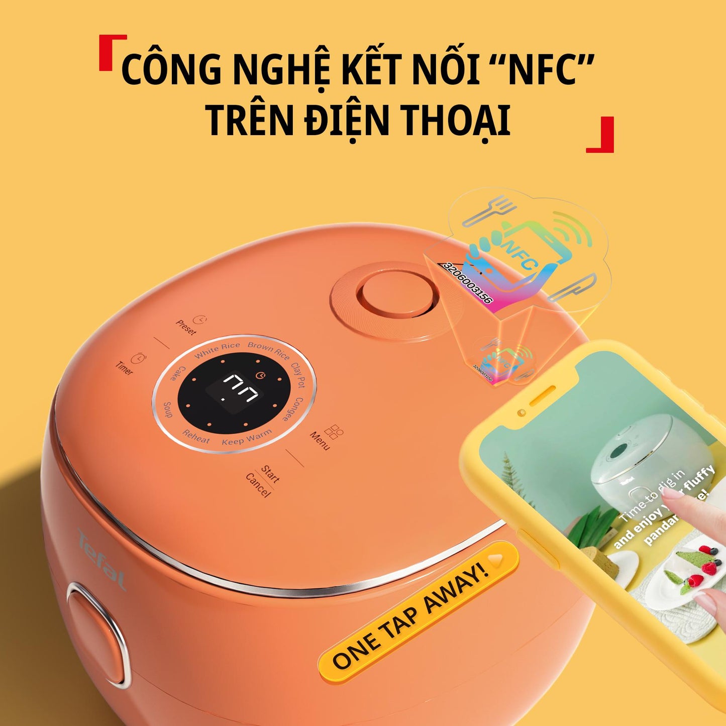 Nồi cơm điện tử Mini Tefal POP RK5352Y0/RK535TY0/RK535AY0/RK5354Y0