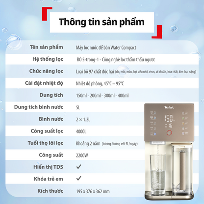 Máy lọc nước Tefal Pure Water Compact