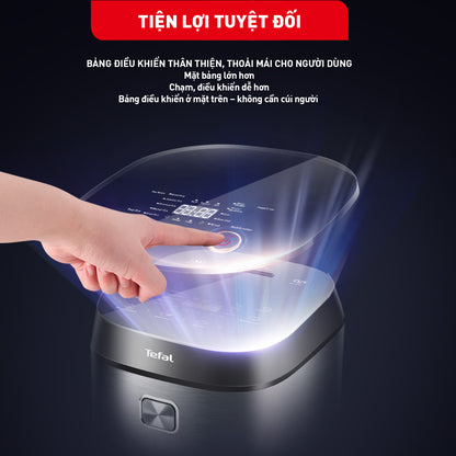 Nồi cơm điện tử Tefal Delirice Plus RK776B68 - 1.8L - Xám
