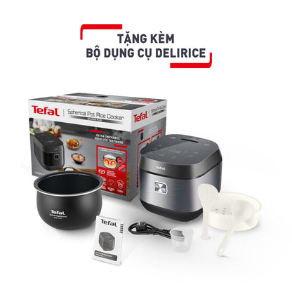 Nồi cơm điện tử Tefal Delirice Plus RK776B68 - 1.8L - Xám