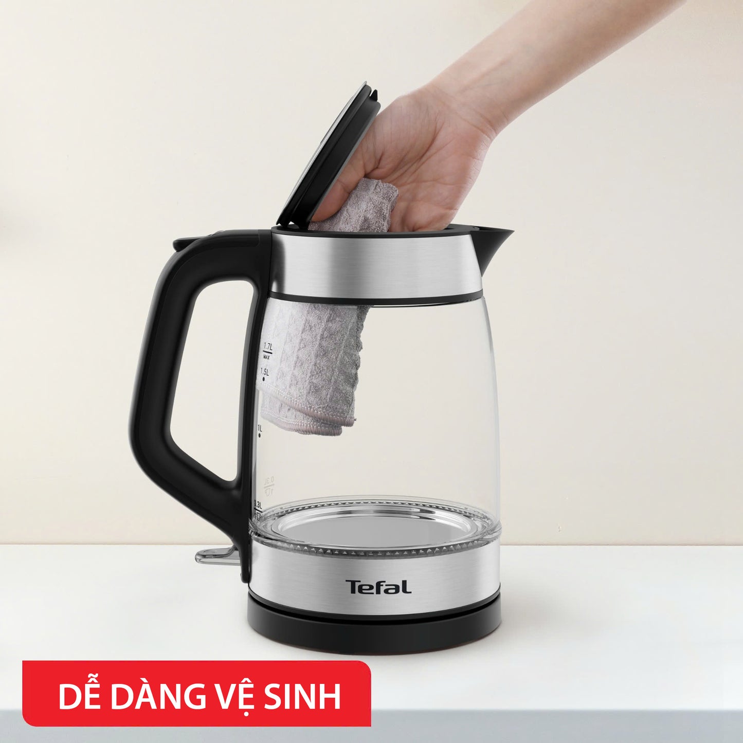 Bình đun siêu tốc Tefal KI605830 - thủy tinh - 1.7L