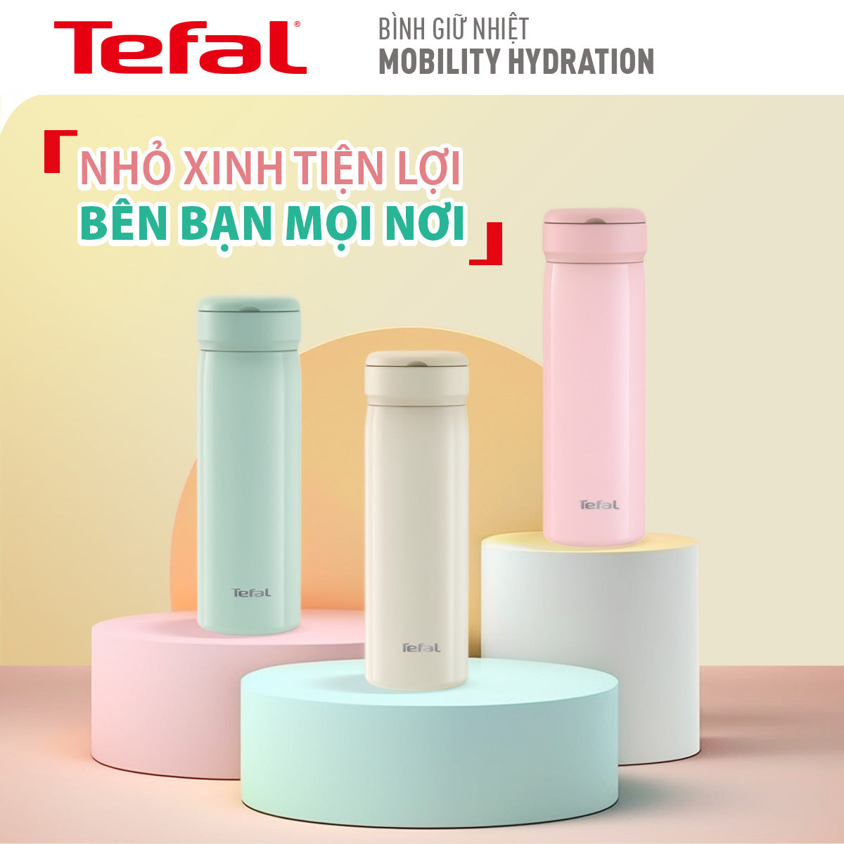 Bình giữ nhiệt Tefal Mobility Hydration 450ml, N3720210/N3720110/N3720410