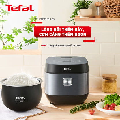 Nồi cơm điện tử Tefal Delirice Plus RK776B68 - 1.8L - Xám