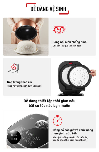 Nồi cơm điện tử Tefal Delirice Max RK7778Y0  - 1.8L