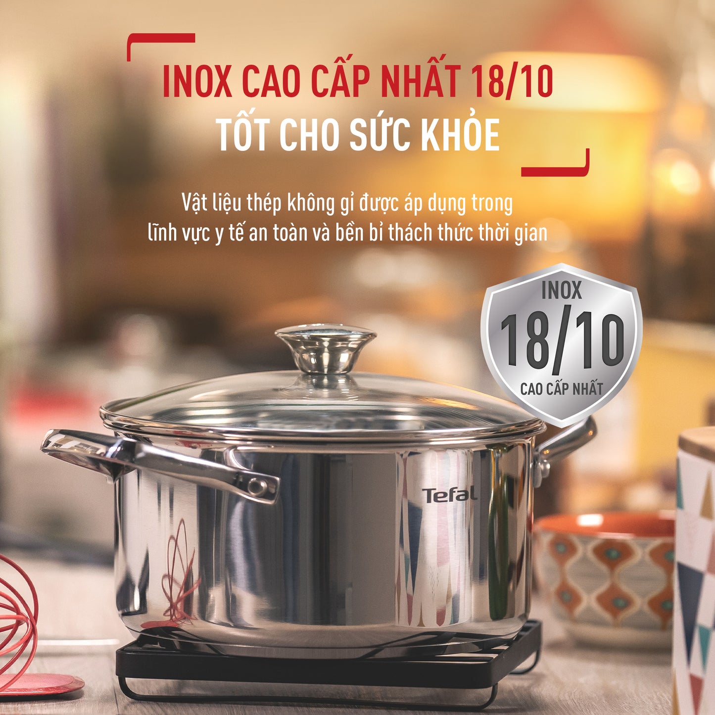Bộ nồi chảo Inox cao cấp Cook Eat B922S784 (16, 20, 24, 28cm)