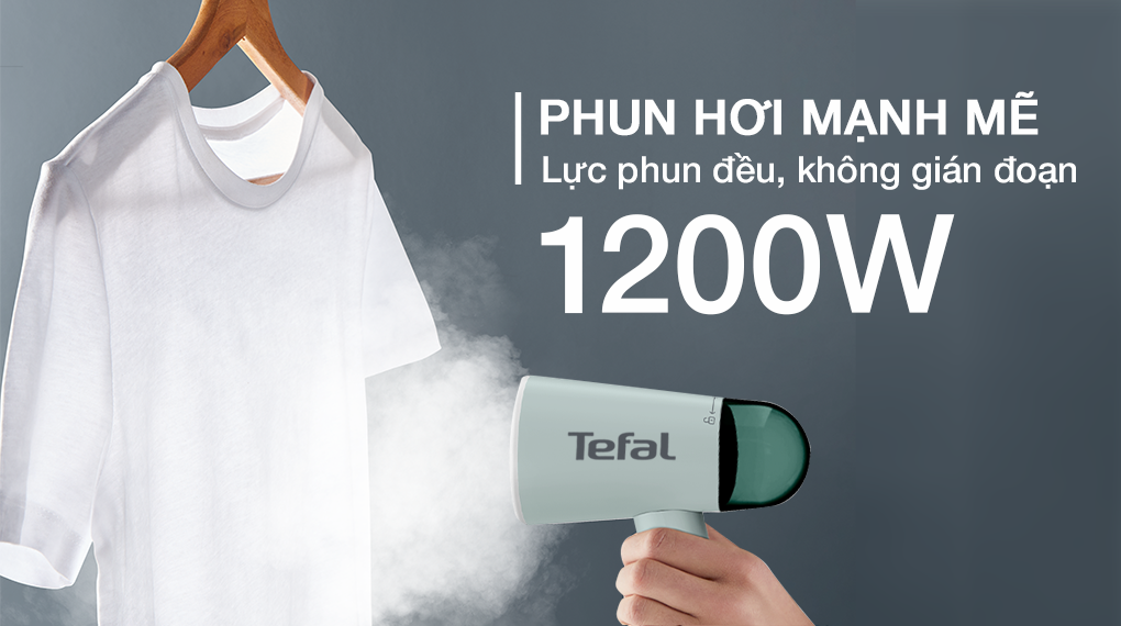 Bàn ủi hơi nước cầm tay Tefal Origin Travel DT1024K0 xanh xám