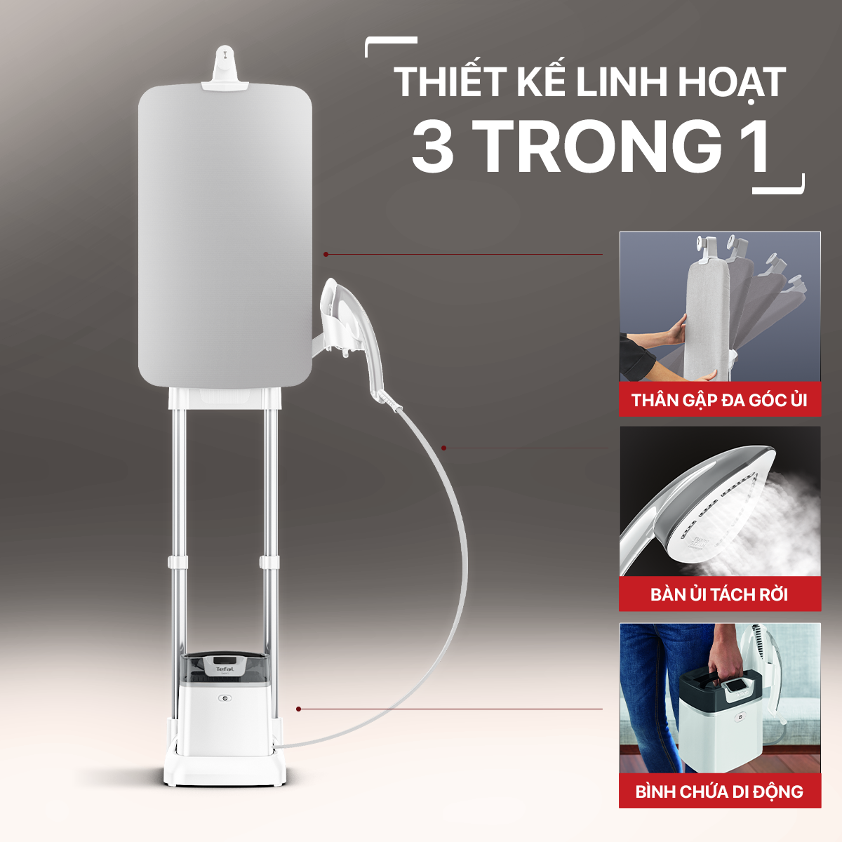 Bàn ủi hơi nước đứng Tefal IXEO Plus QT1411K0